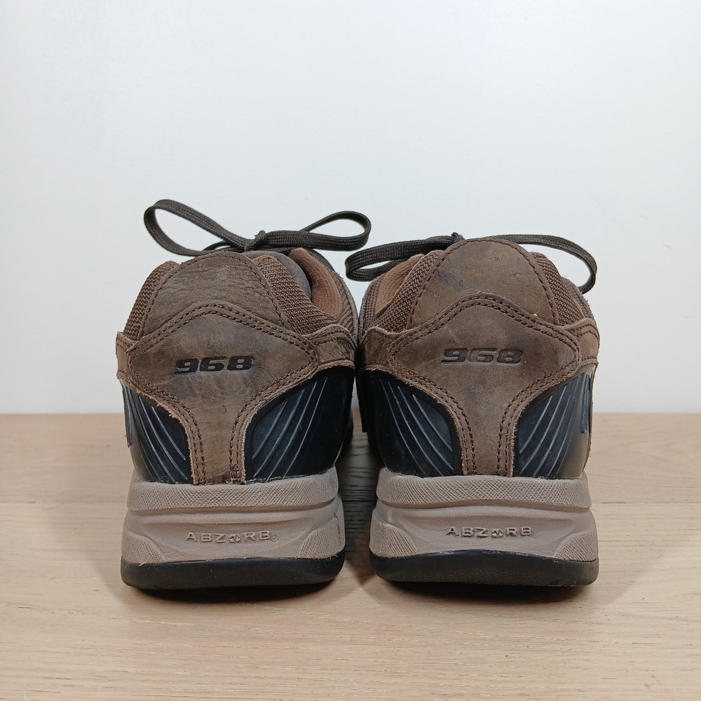 New Balance 968 Sneakers Men 10.5 Brown Leather Comfort Orthopedic Walking Shoes - Picture 5 of 11